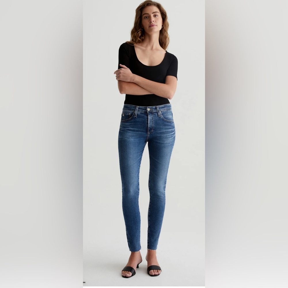 NWT AG-ED Farrah Skinny Jeans with high-Rise stretch denim